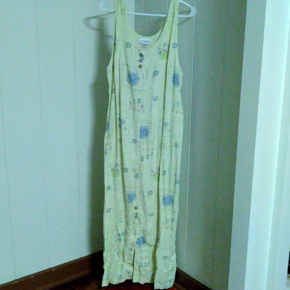 Women's full length sleeveless dress